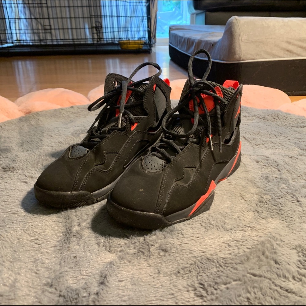 Boys Air Jordan 7 Retro Black/Red